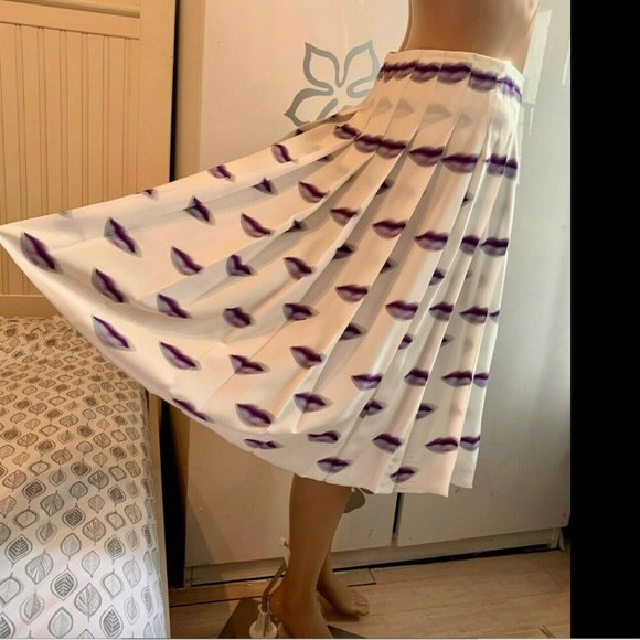 PRADA LIPS LIP PRINT SKIRT ICONIC VINTAGE S2000 RARE COLLECTIBLE SIZE 40 / US 6 - Picture 8 of 13